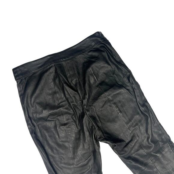LPA Leather Pant 597 Revolve Cropped Pants High Rise Waist Black Women's Large - Picture 5 of 13